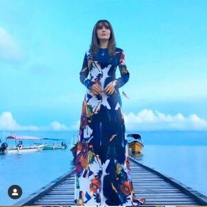 Hartta Dolmat x Yunalis (Yuna) collab floral maxi coverage burqa New w Tags nw